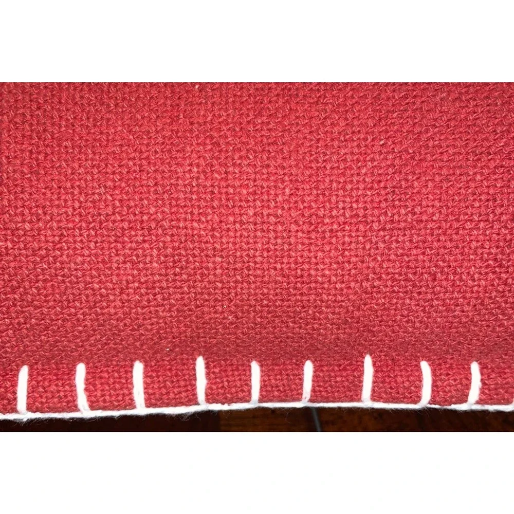 Accent Throw Pillow Rust Textured Strip Design 20” x 20”‎ New Without Tags